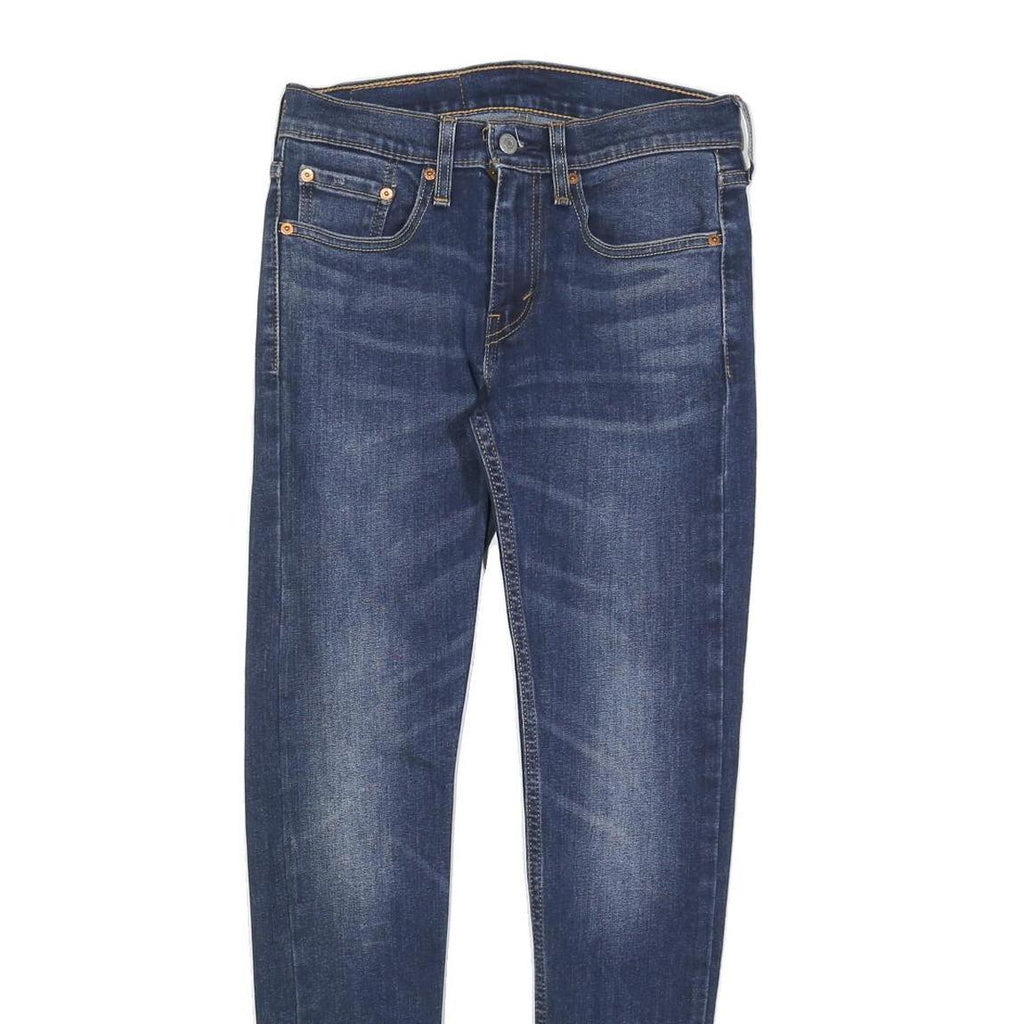 LEVI'S 519 Mens Slim Cotton Blend Denim Medium Blue Jeans W28 L30 Zip Closure