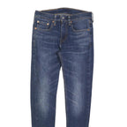 LEVI'S 519 Mens Slim Cotton Blend Denim Medium Blue Jeans W28 L30 Zip Closure
