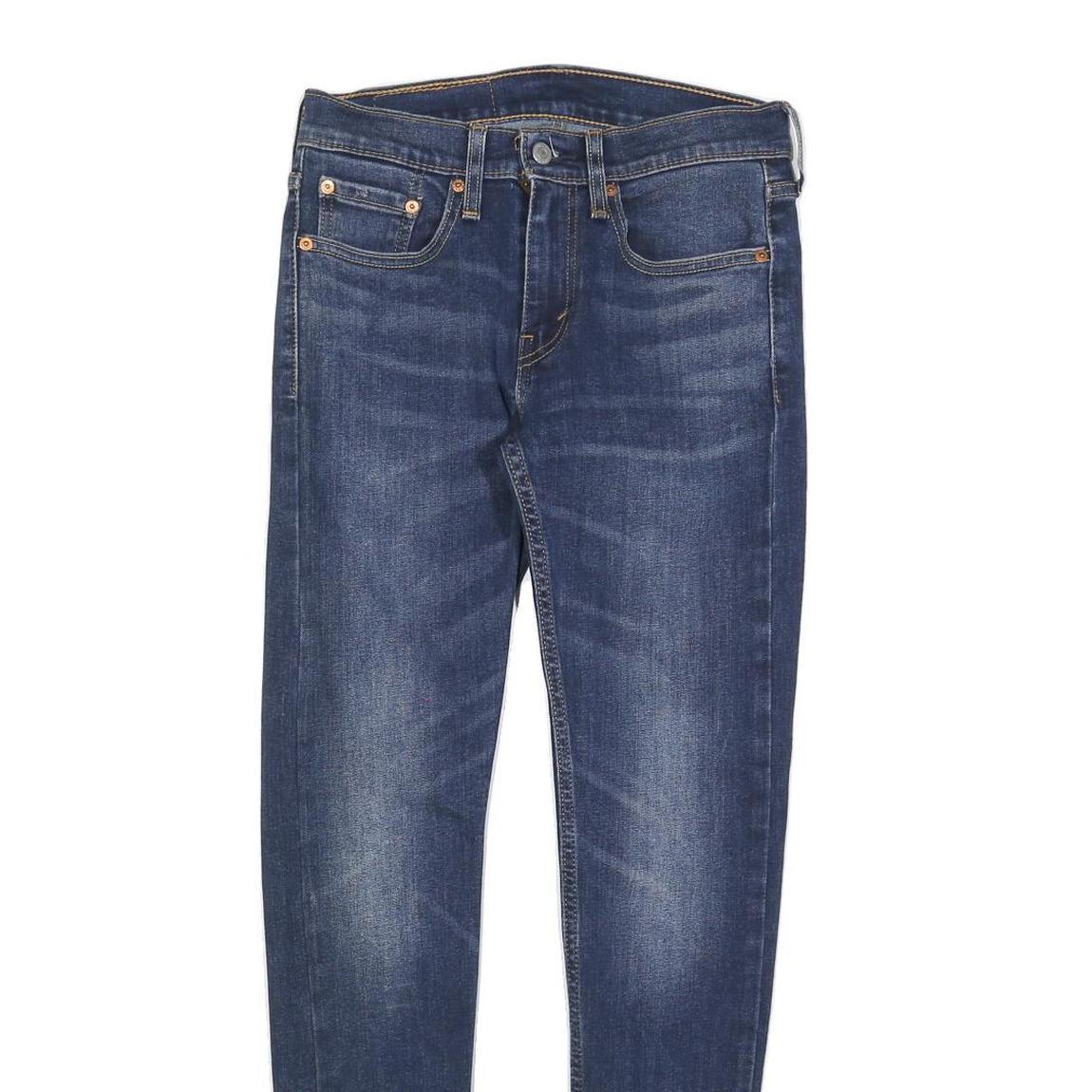 LEVI'S 519 Mens Slim Cotton Blend Denim Medium Blue Jeans W28 L30 Zip Closure