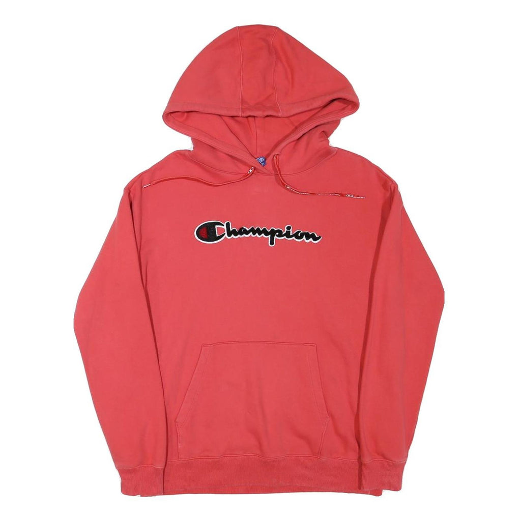 CHAMPION Mens Red Hoodie M Cotton Blend Pullover Sweatshirt