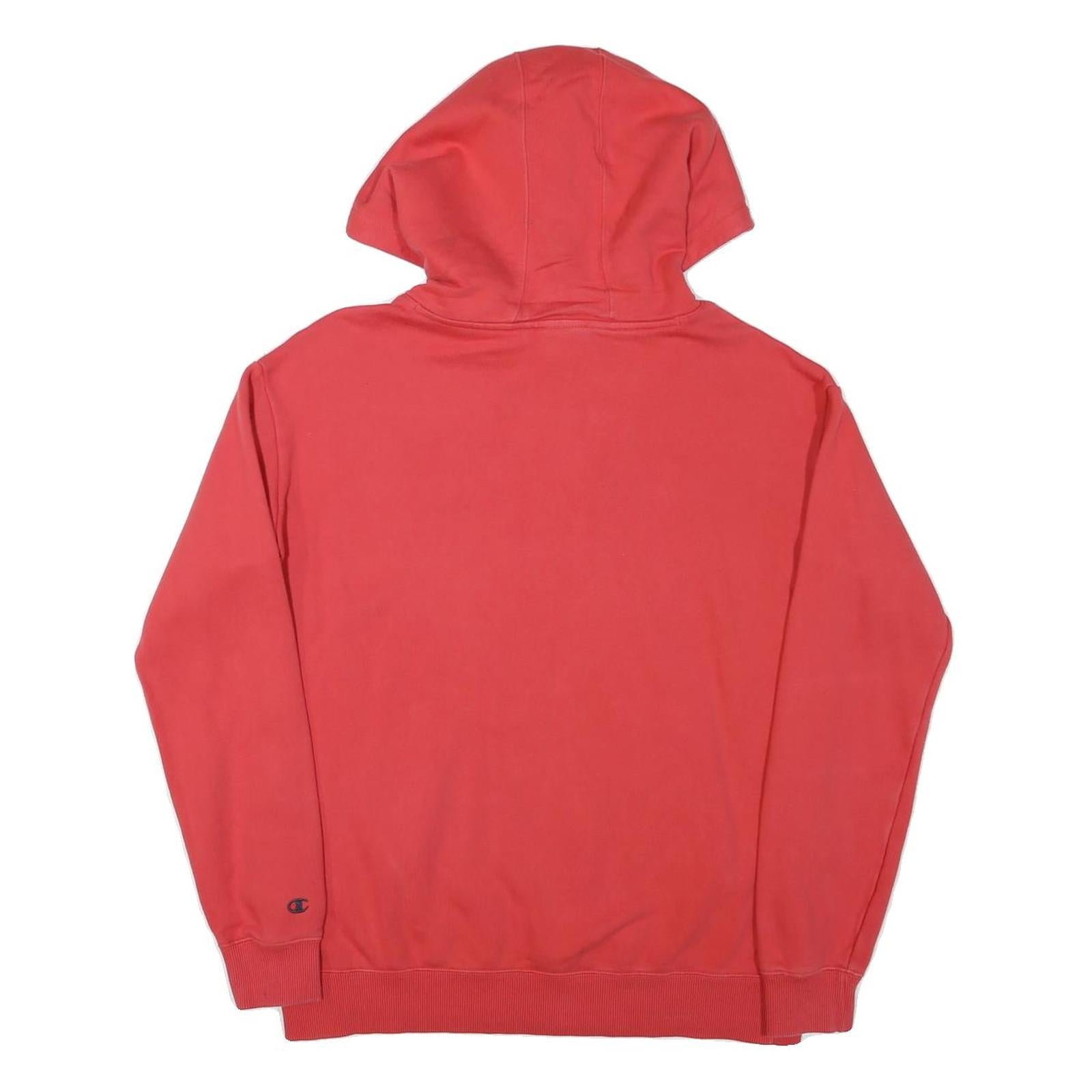 CHAMPION Mens Red Hoodie M Cotton Blend Pullover Sweatshirt