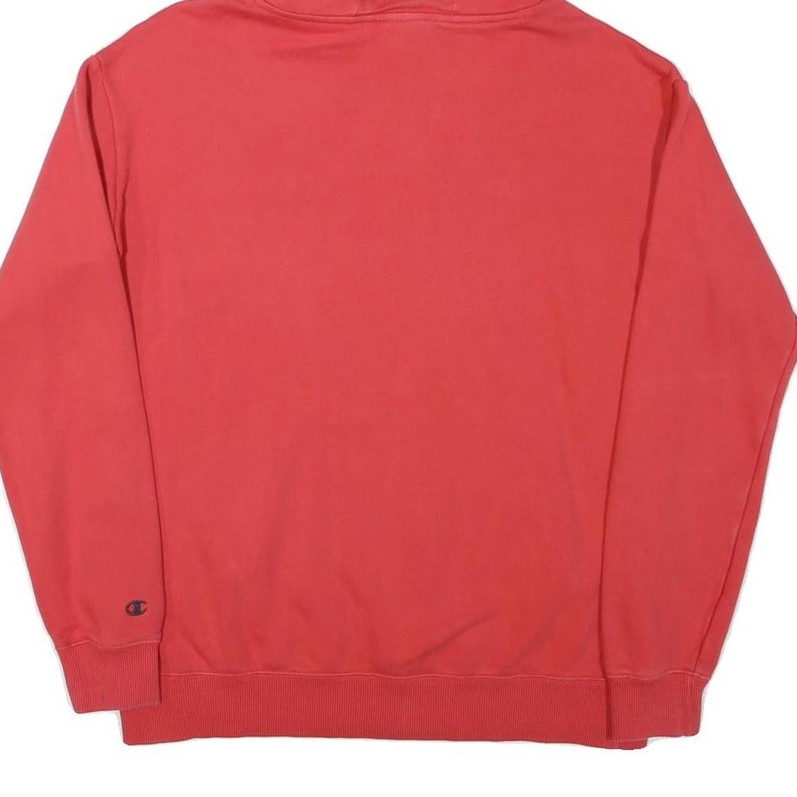 CHAMPION Mens Red Hoodie M Cotton Blend Pullover Sweatshirt