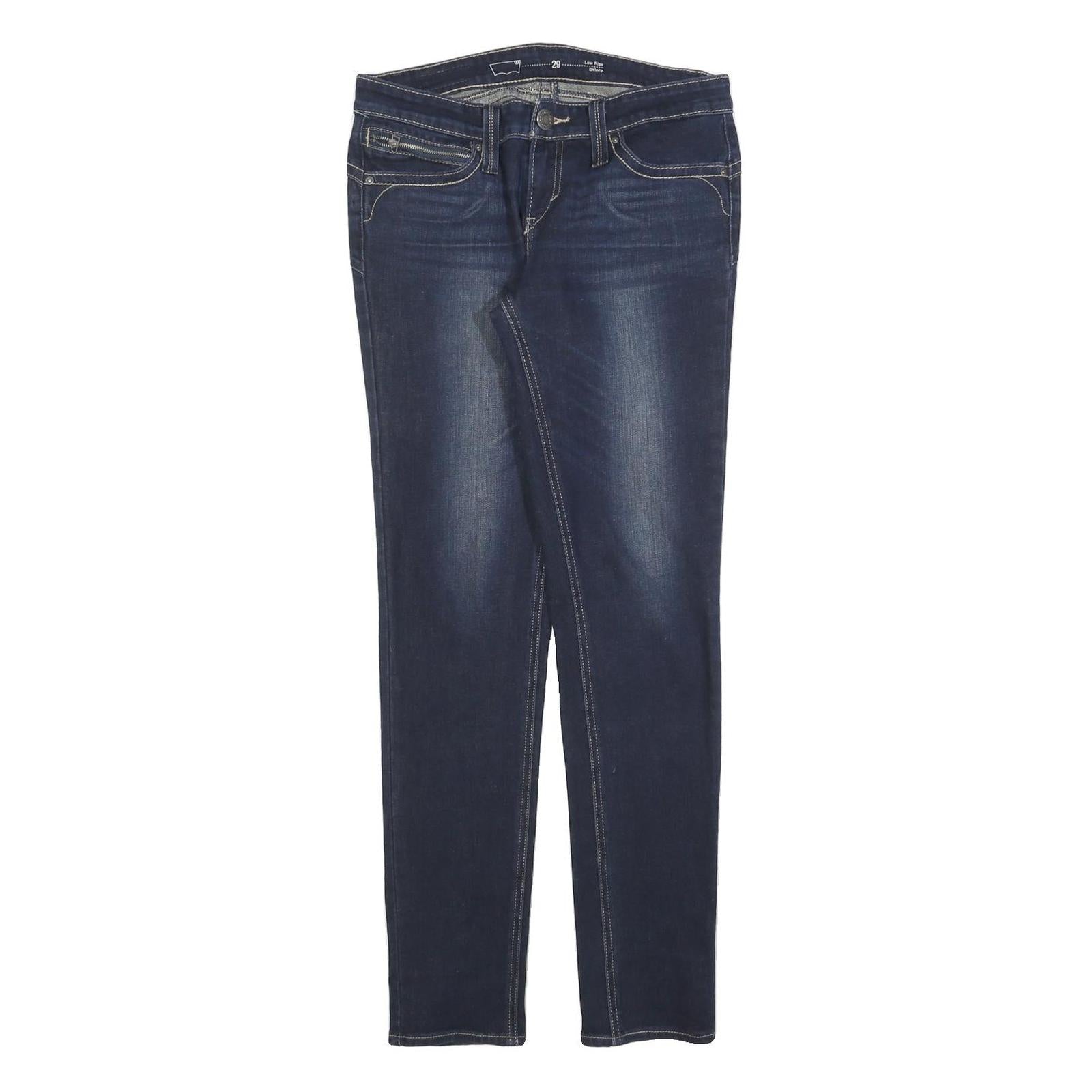 LEVI'S Womens Slim Blue Denim Medium Jeans W29 L32 Classic Zip Pockets