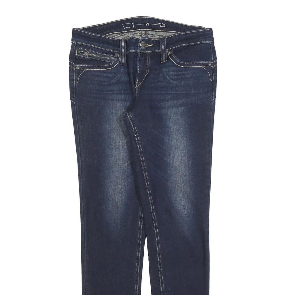 LEVI'S Womens Slim Blue Denim Medium Jeans W29 L32 Classic Zip Pockets