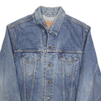 LEVI'S Womens Blue Denim Jacket XL Cotton Blend Classic Button Front
