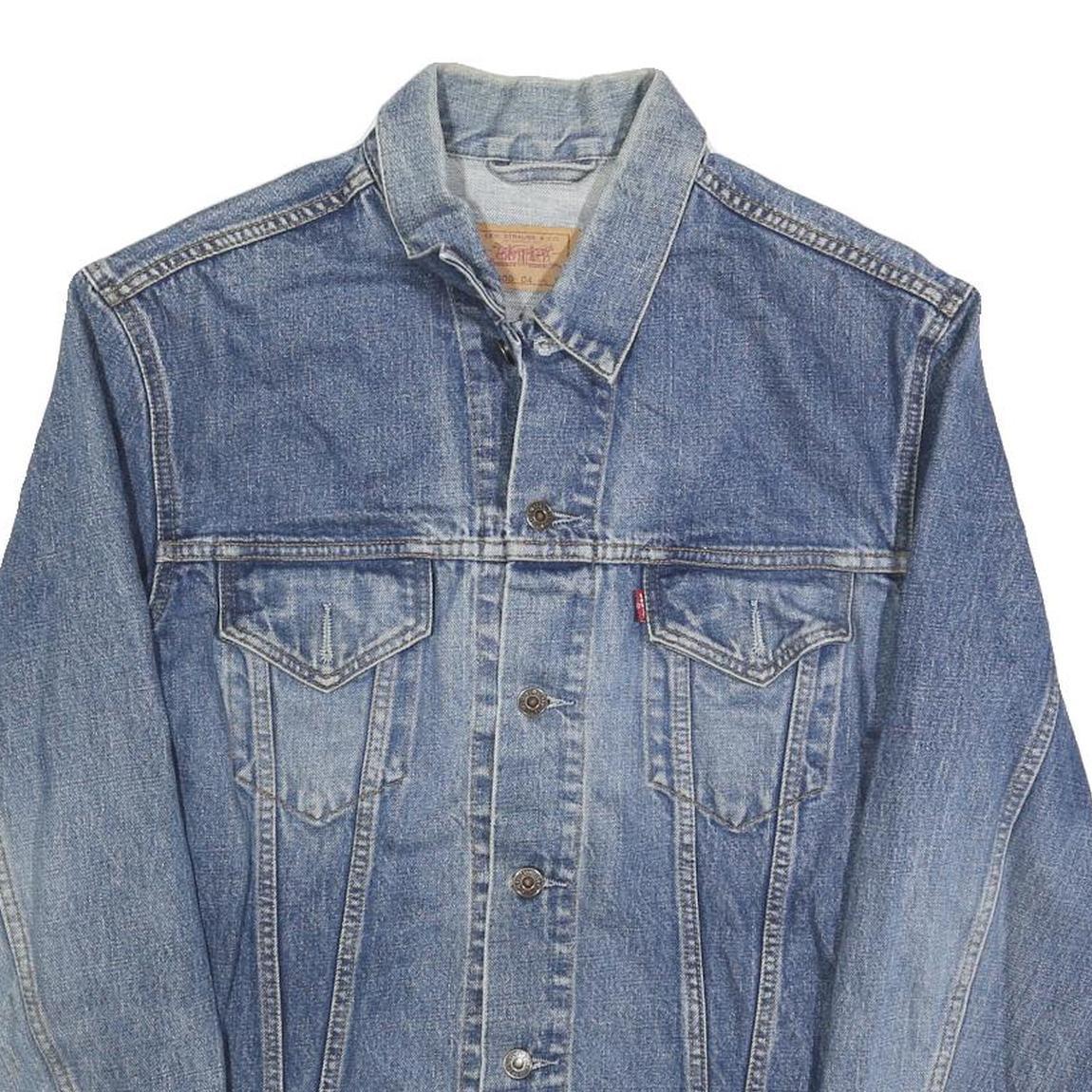 LEVI'S Womens Blue Denim Jacket XL Cotton Blend Classic Button Front