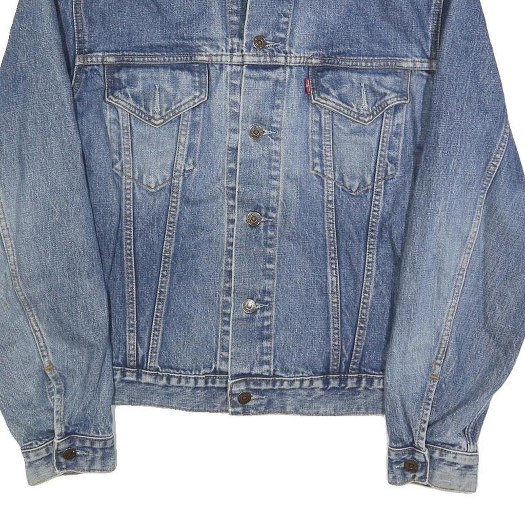 LEVI'S Womens Blue Denim Jacket XL Cotton Blend Classic Button Front