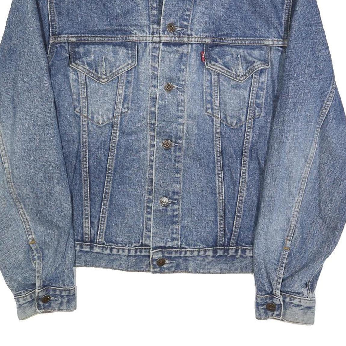 LEVI'S Womens Blue Denim Jacket XL Cotton Blend Classic Button Front