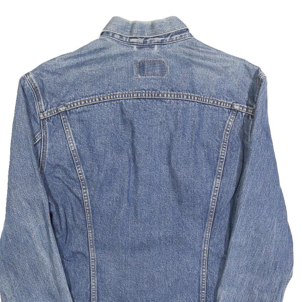 LEVI'S Womens Blue Denim Jacket XL Cotton Blend Classic Button Front