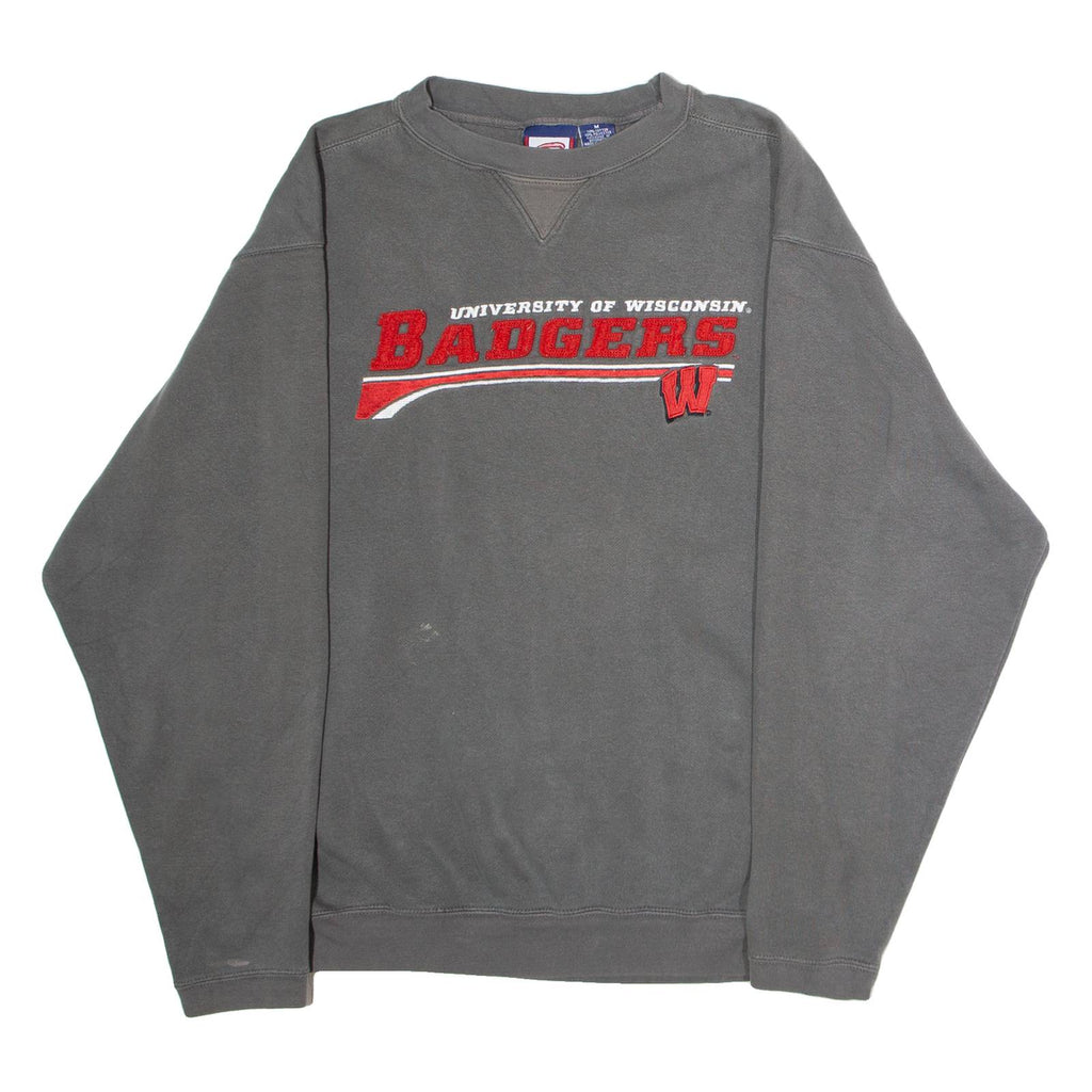 CADRE ATHLETIC University Of Wisconsin Badgers Mens Sweatshirt Grey 90s USA M