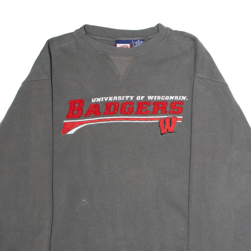 CADRE ATHLETIC University Of Wisconsin Badgers Mens Sweatshirt Grey 90s USA M