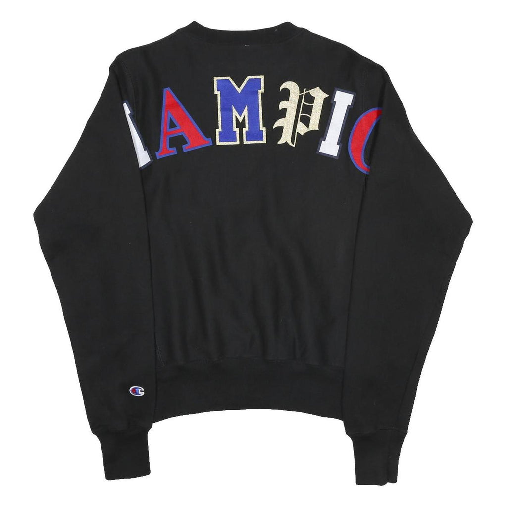 CHAMPION REVERSE WEAVE Mens Black XS Crew Neck Sweatshirt Cotton Blend Champion