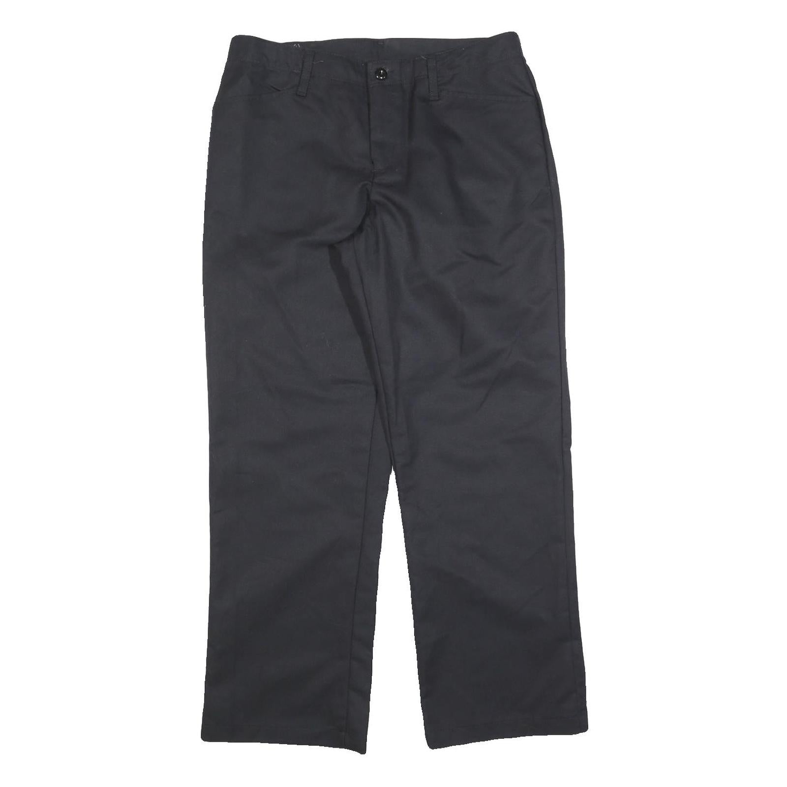 RED KAP Womens Cotton Blend Black Regular Fit Straight Leg Trousers W32 L30