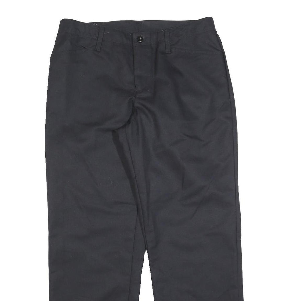 RED KAP Womens Cotton Blend Black Regular Fit Straight Leg Trousers W32 L30
