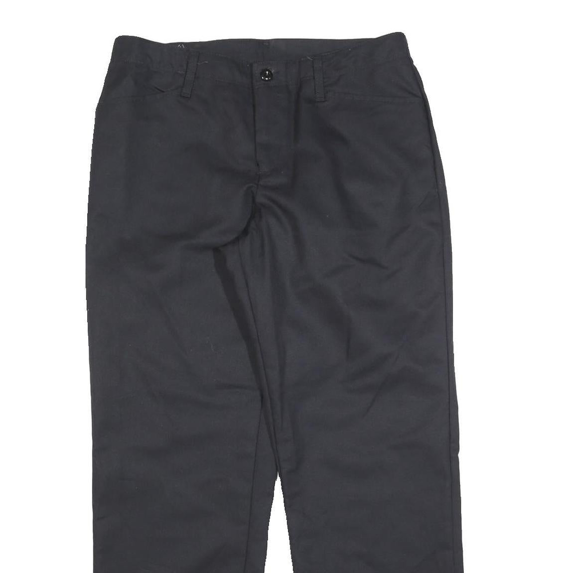 RED KAP Womens Cotton Blend Black Regular Fit Straight Leg Trousers W32 L30