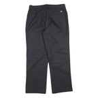 RED KAP Womens Cotton Blend Black Regular Fit Straight Leg Trousers W32 L30
