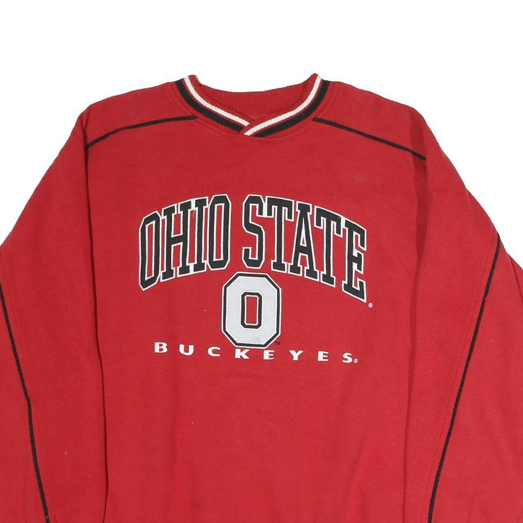 LEE Mens Red Ohio State Buckeyes Crew Neck XL Sweatshirt Vintage Sportswear