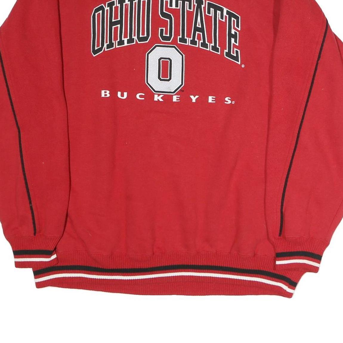 LEE Mens Red Ohio State Buckeyes Crew Neck XL Sweatshirt Vintage Sportswear