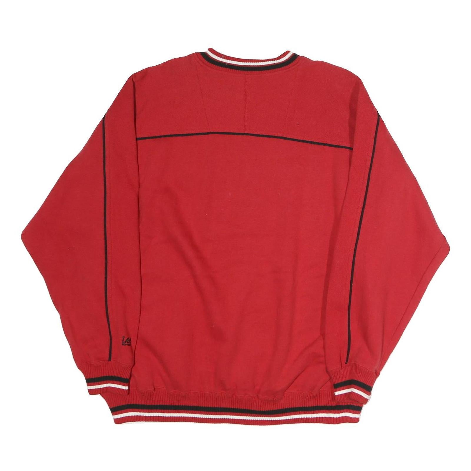 LEE Mens Red Ohio State Buckeyes Crew Neck XL Sweatshirt Vintage Sportswear