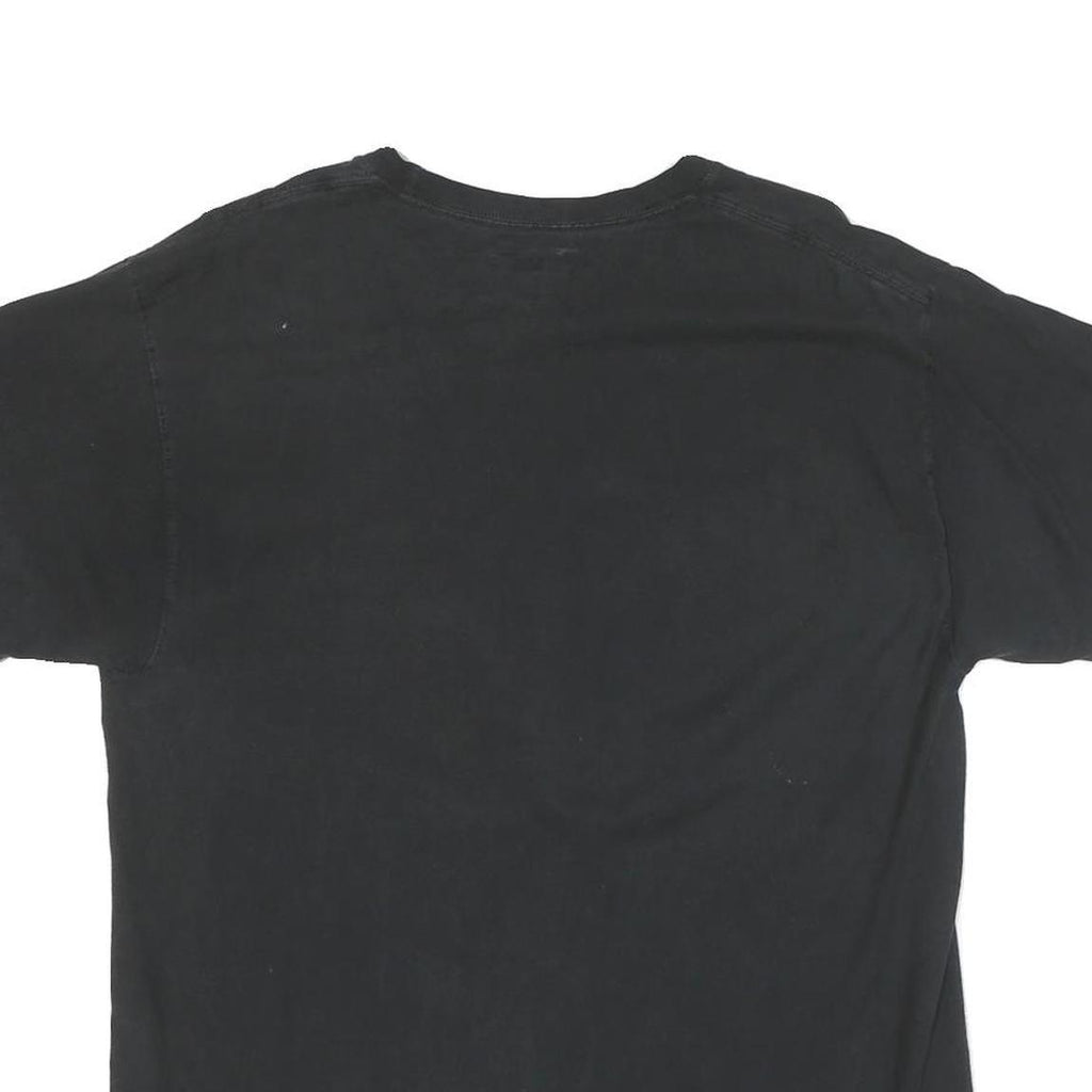 CHAMPION Mens Black L Graphic T-Shirt Short Sleeve Crew Neck Logo Cotton Blend