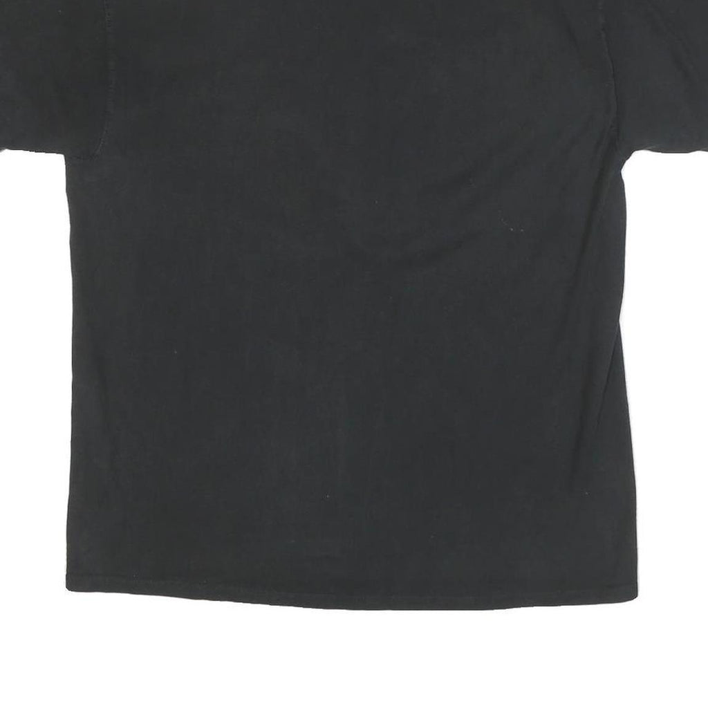 CHAMPION Mens Black L Graphic T-Shirt Short Sleeve Crew Neck Logo Cotton Blend