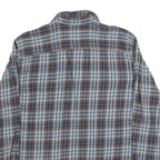 OUTDOOR LIFE Mens Blue & Brown Check Shirt L Cotton Blend Long Sleeve Button