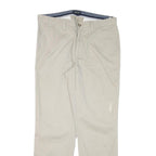 NAUTICA Mens Regular Beige Cotton Blend Trousers W34 L32 Zip Closure Classic Fit