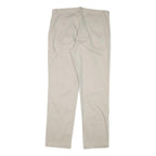 NAUTICA Mens Regular Beige Cotton Blend Trousers W34 L32 Zip Closure Classic Fit