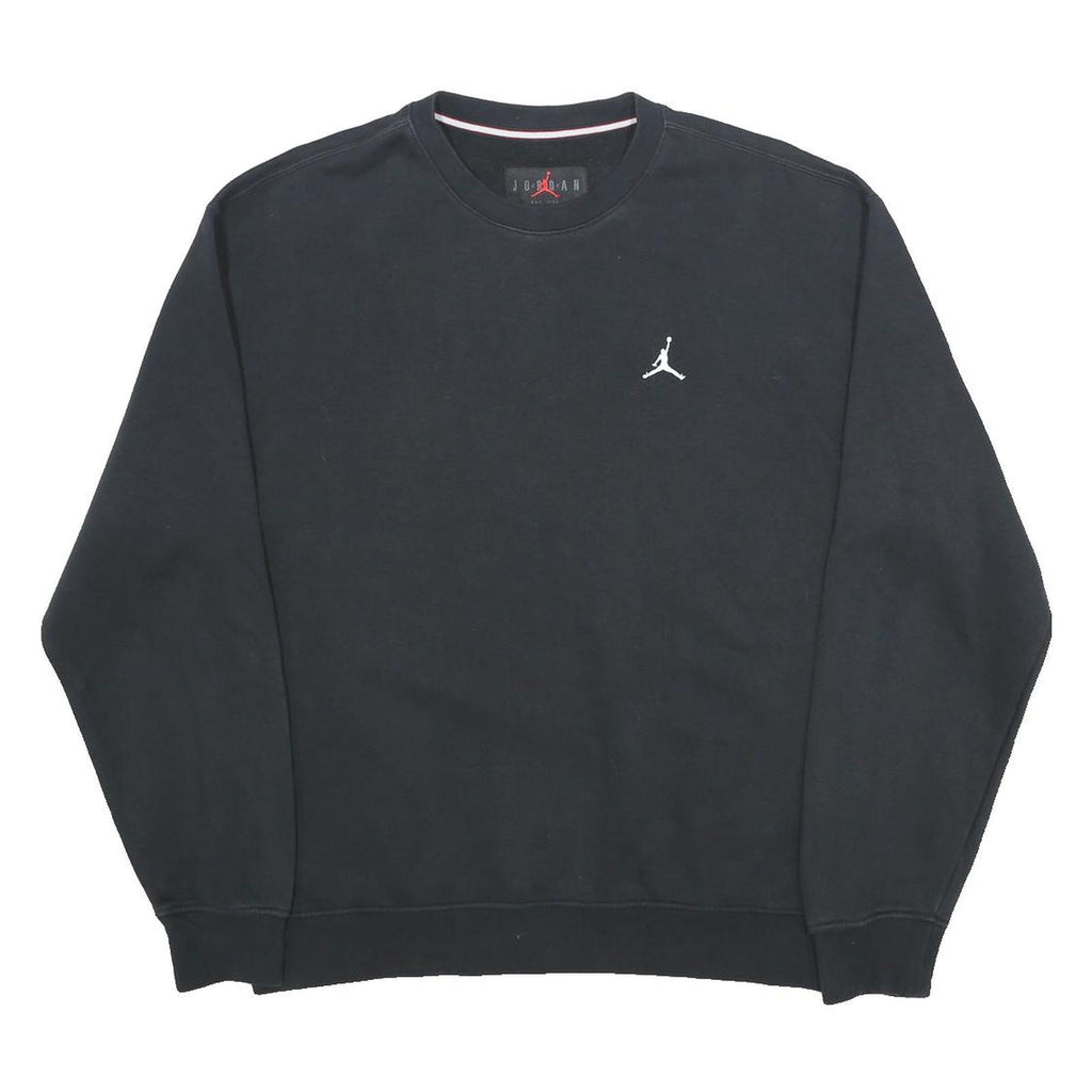 AIR JORDAN Mens Black Cotton Blend Crew Neck M Jumpman Logo Sweatshirt