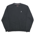 AIR JORDAN Mens Black Cotton Blend Crew Neck M Jumpman Logo Sweatshirt