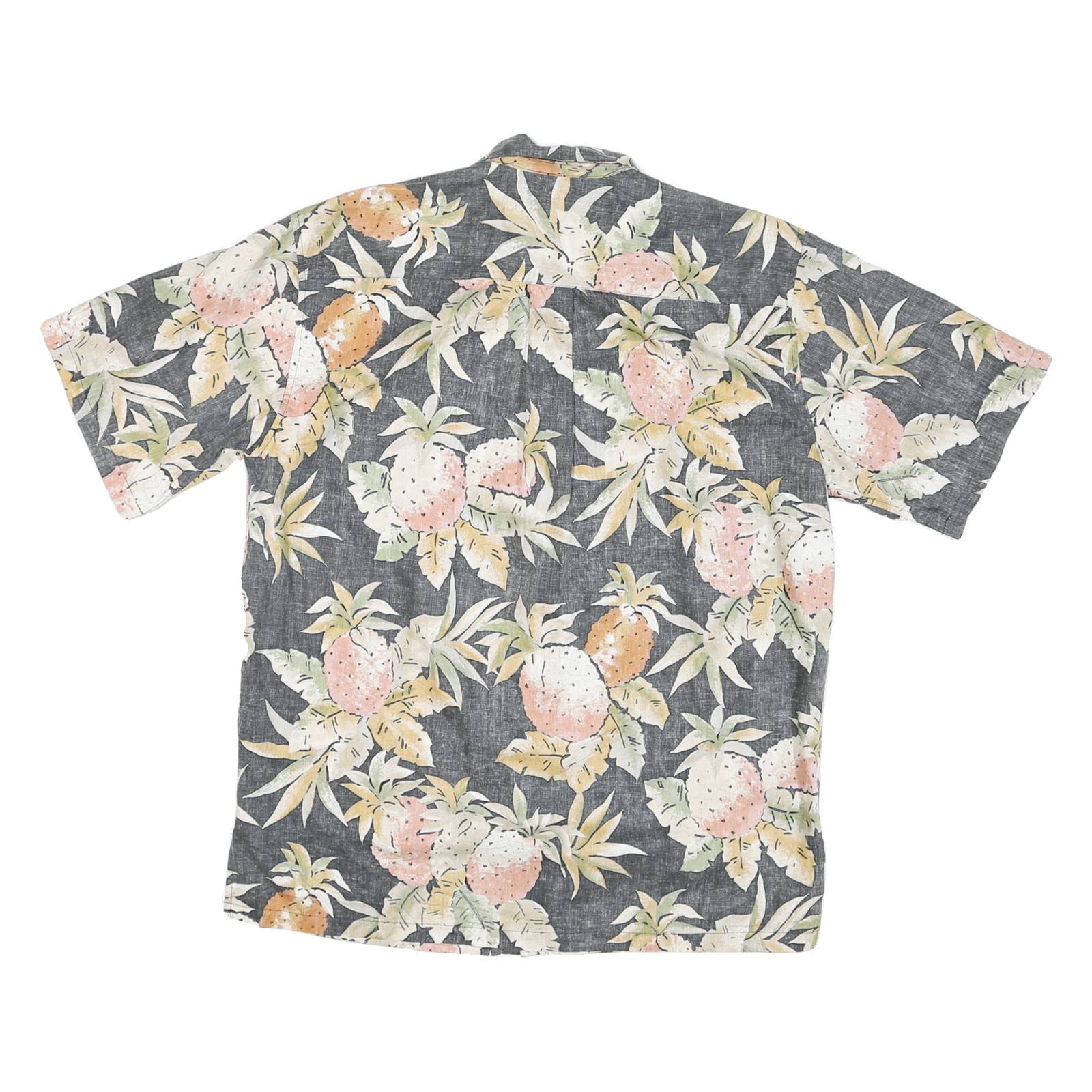 COOKE STREET Mens Grey Pineapple Print Cotton Shirt M Casual Summer Beachwear