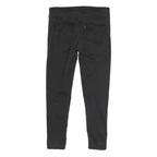 LEVI'S Womens Cotton Blend Black Slim Skinny Trousers W30 L26 Zip Closure