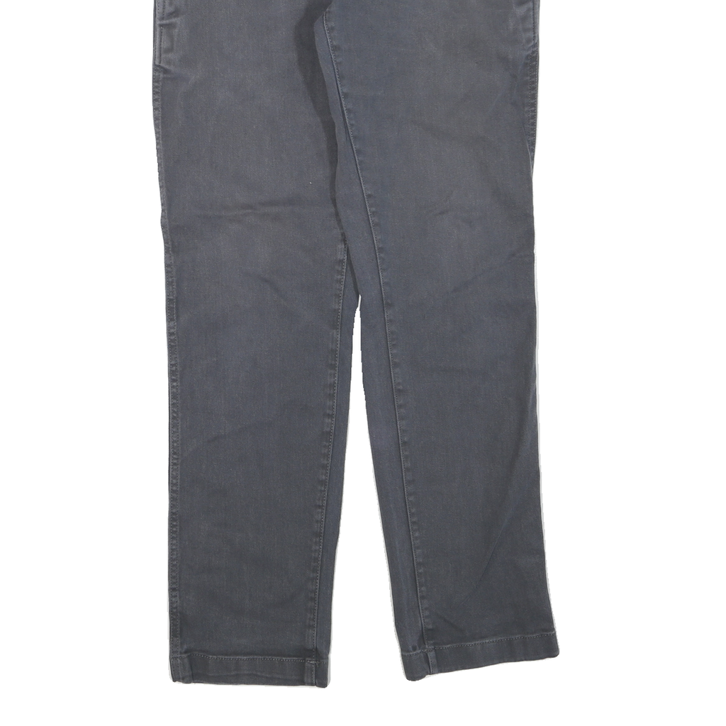 DICKIES Mens Regular Fit Straight Cotton Blend Grey Zip Jeans W32 L30 Workwear