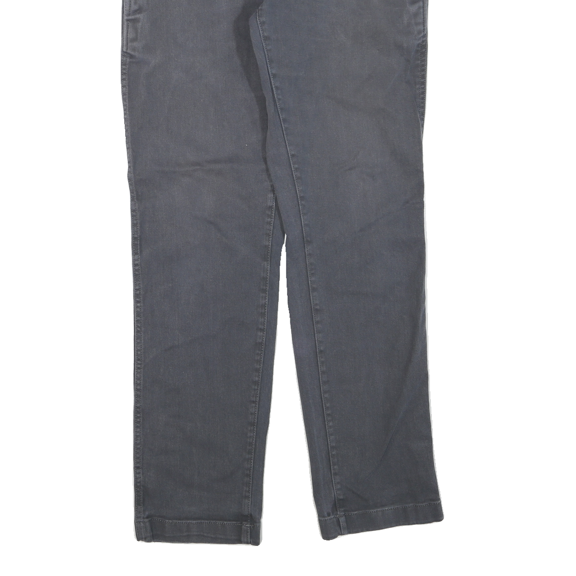 DICKIES Mens Regular Fit Straight Cotton Blend Grey Zip Jeans W32 L30 Workwear