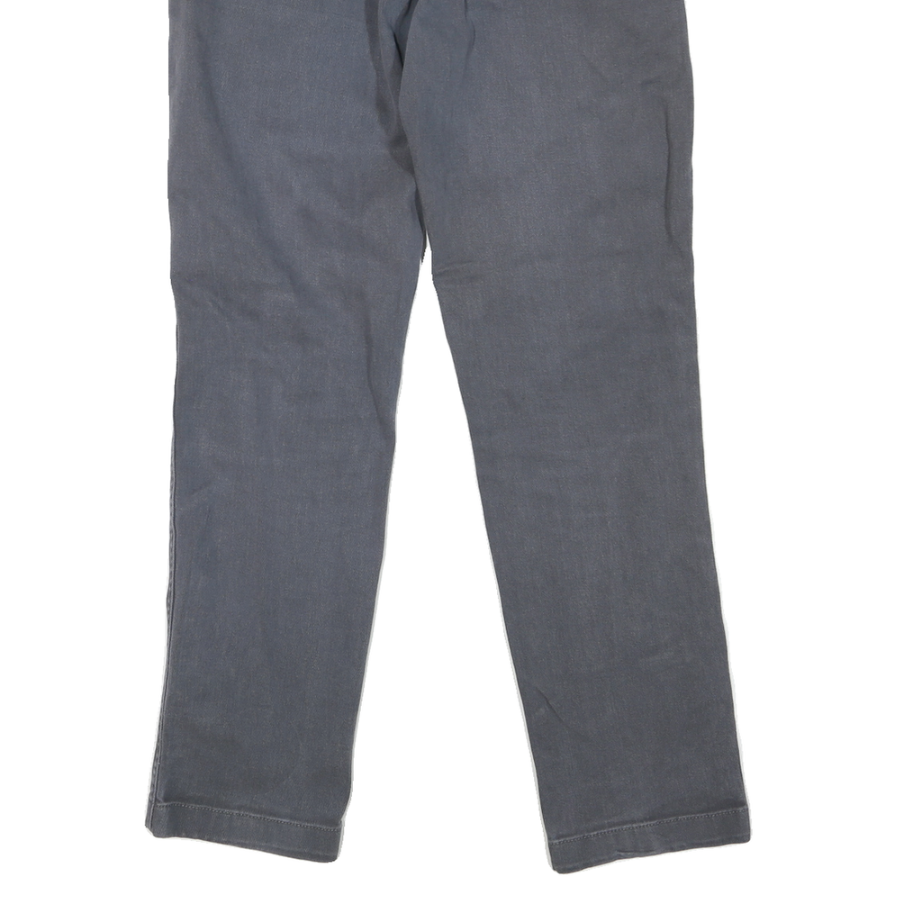 DICKIES Mens Regular Fit Straight Cotton Blend Grey Zip Jeans W32 L30 Workwear