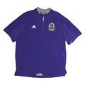 ADIDAS Mens Purple Baseball Half Zip L Top Athletic Sportswear Shirt