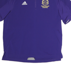 ADIDAS Mens Purple Baseball Half Zip L Top Athletic Sportswear Shirt