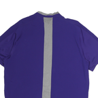 ADIDAS Mens Purple Baseball Half Zip L Top Athletic Sportswear Shirt