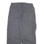 DICKIES Mens Relaxed Grey Cargo Cotton Blend Trousers W32 L31 Workwear Utility