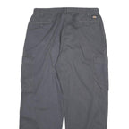 DICKIES Mens Relaxed Grey Cargo Cotton Blend Trousers W32 L31 Workwear Utility