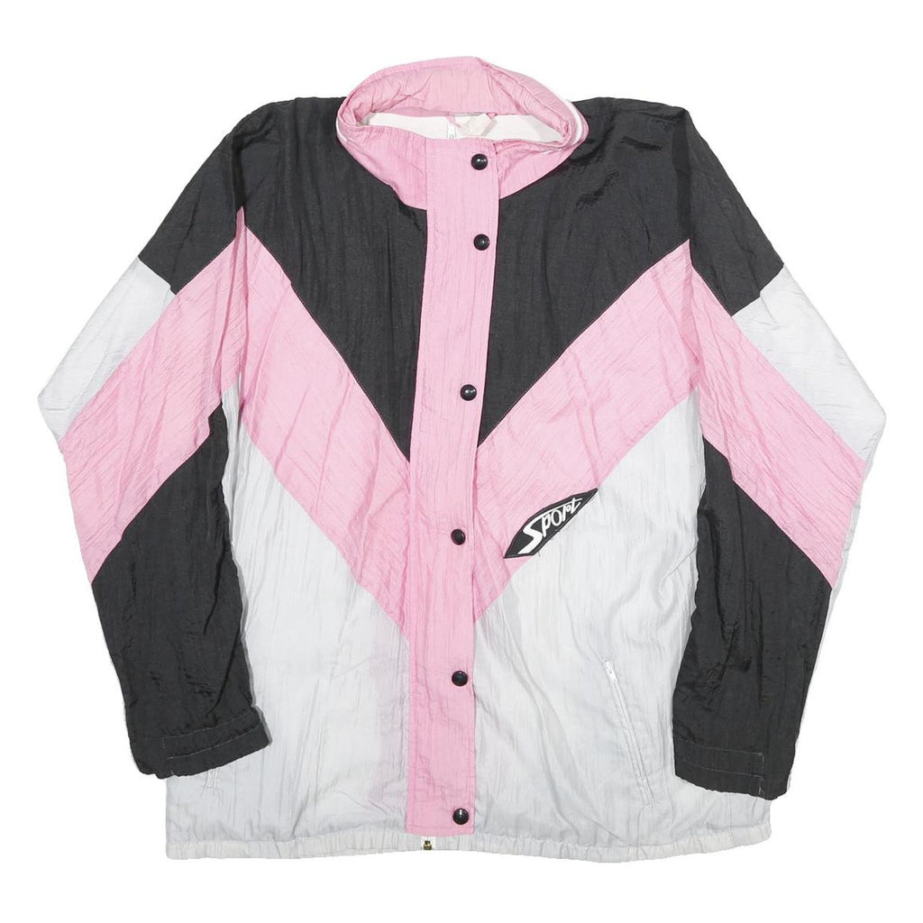 ACKERMANN Womens Black & Pink & White Sport Jacket UK 12 Polyamide Zip