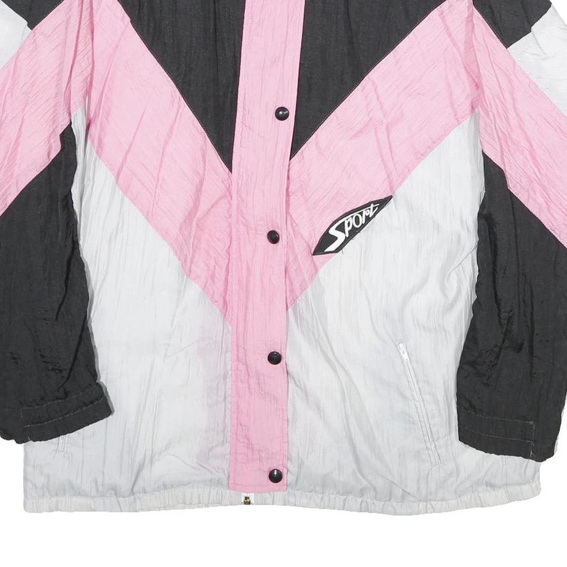ACKERMANN Womens Black & Pink & White Sport Jacket UK 12 Polyamide Zip