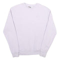FILA Womens White Crew Neck S Sweatshirt Cotton Blend Lightweight Pullover