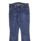 LEE Womens Jeans Blue Slim Flared Denim Medium W34 L34 Stylish Zip Closure