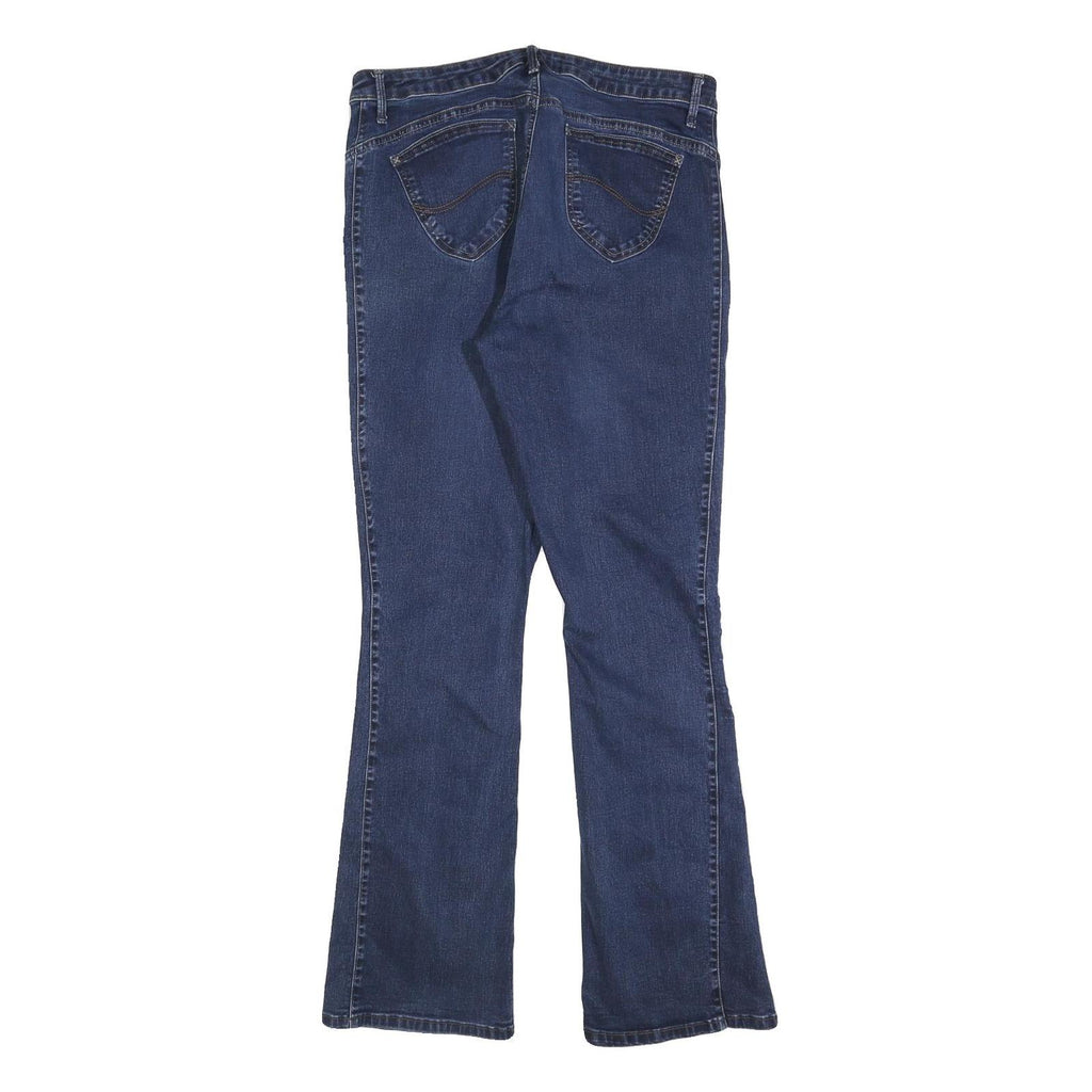 LEE Womens Jeans Blue Slim Flared Denim Medium W34 L34 Stylish Zip Closure