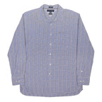 TOMMY HILFIGER Mens Blue Checked Shirt XL Cotton Blend Classic Button Down