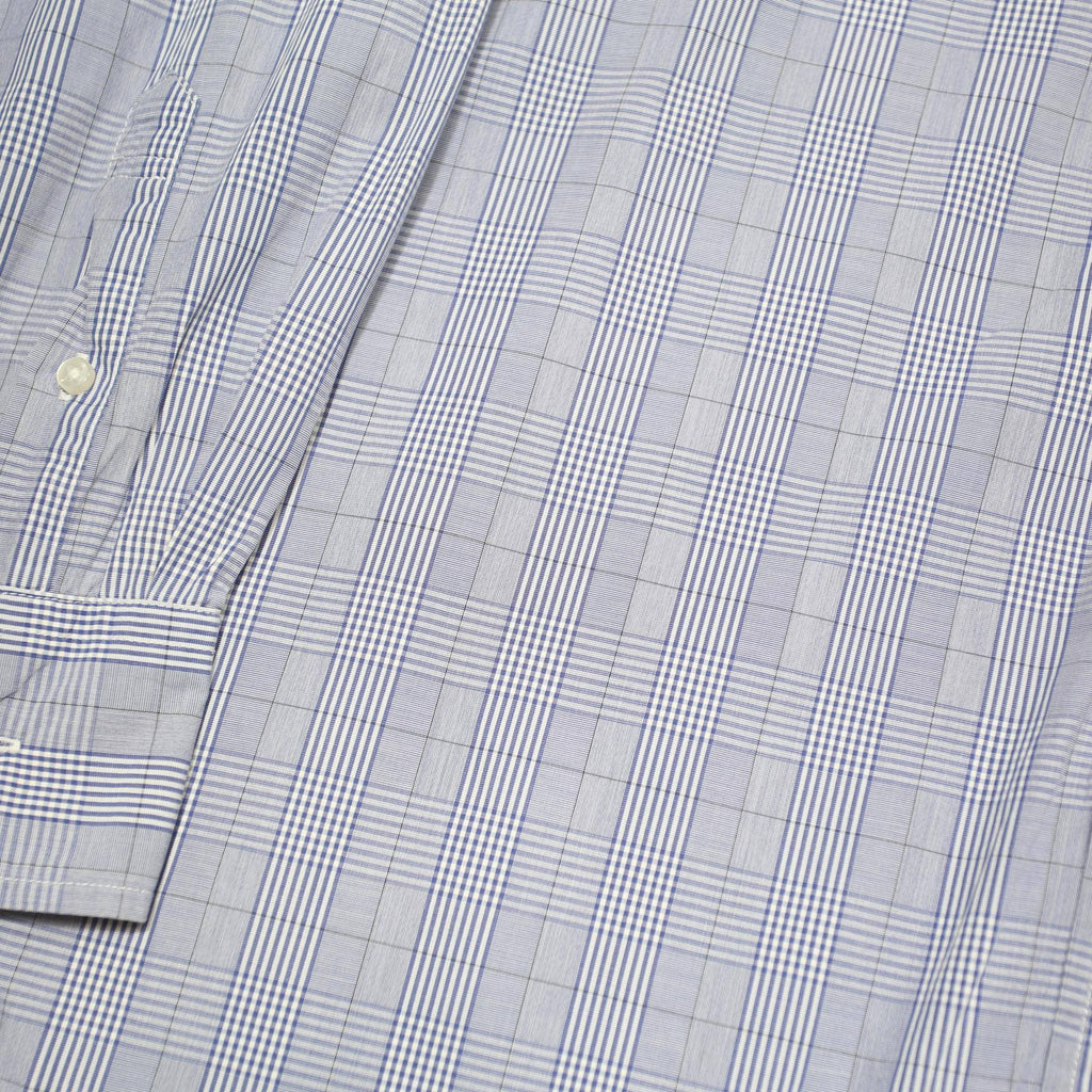 TOMMY HILFIGER Mens Blue Checked Shirt XL Cotton Blend Classic Button Down