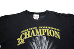 CHASE AUTHENTICS Mens Black Jimmie Johnson Champion Graphic T-Shirt L Short