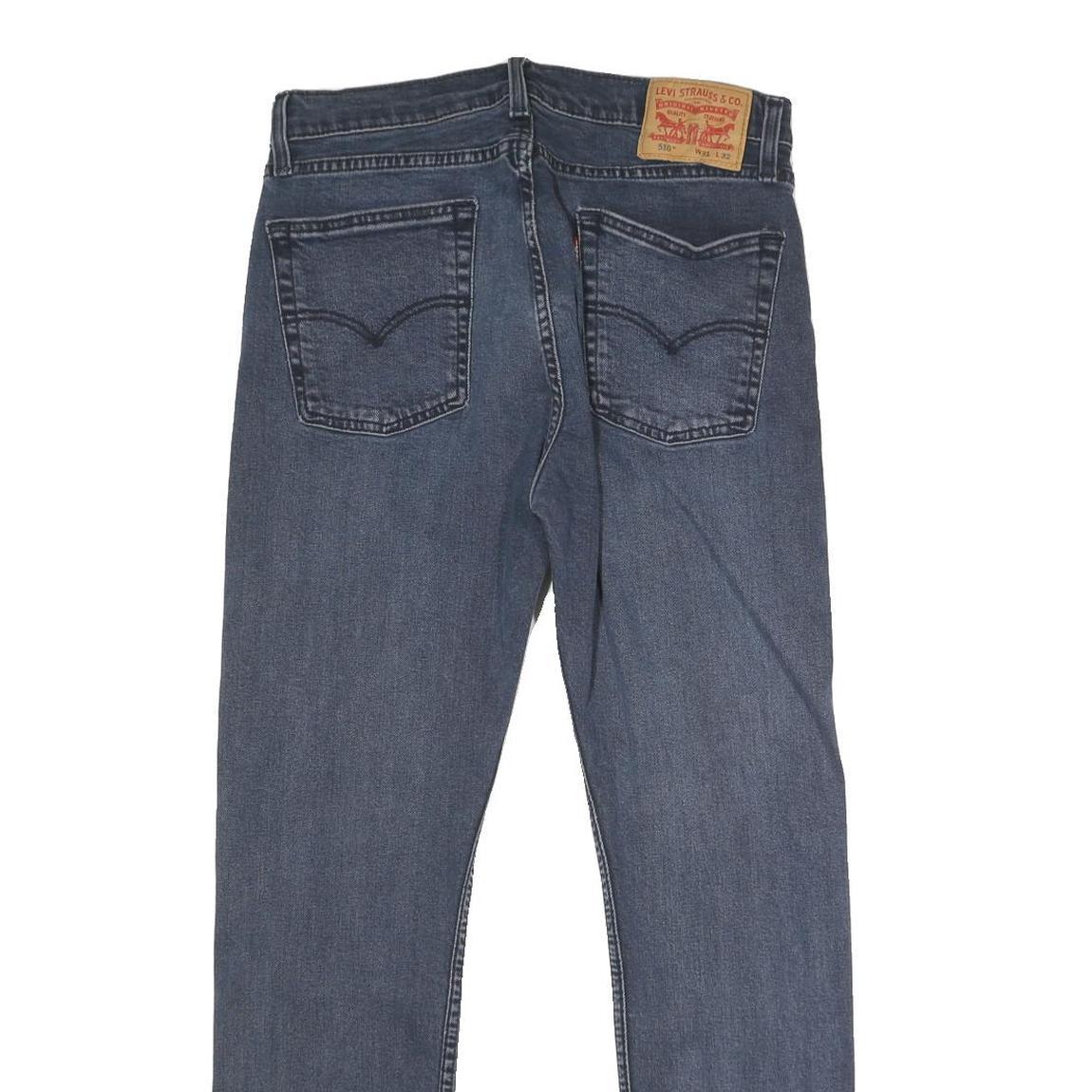 LEVI'S 510 Mens Slim Blue Denim Medium W30 L26 Slim Fit Zip Jeans