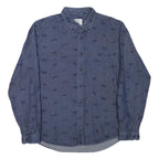 BARBOUR Mens Blue Shirt M Cotton Blend Casual Long Sleeve Button Collar
